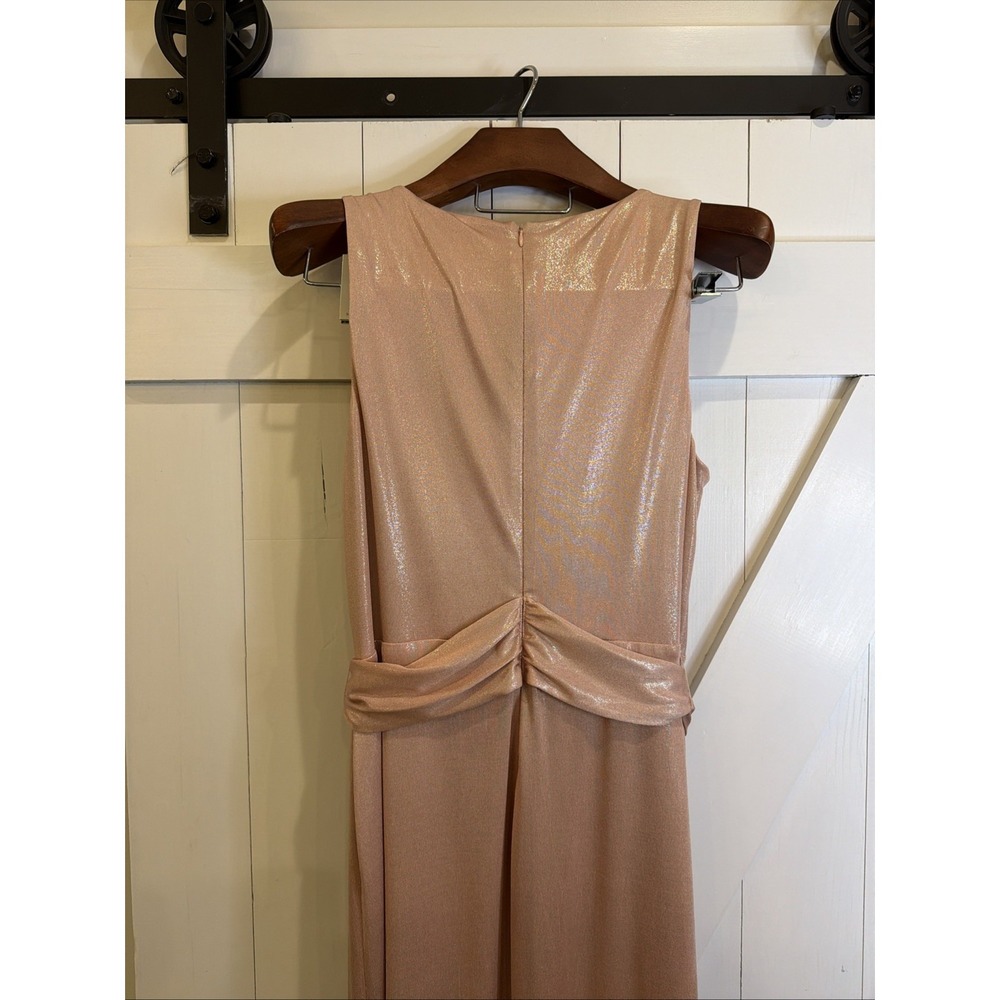 Polo RALPH LAUREN Womens Dress Buckle Sleeveless Full-Length Evening Faux Wrap - Picture 11 of 14
